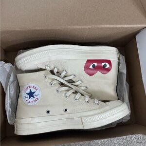 Comme des garcons Converse play High-Top Sneakers with Red Heart size 7